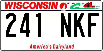 WI license plate 241NKF