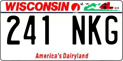 WI license plate 241NKG