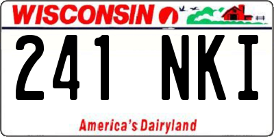 WI license plate 241NKI