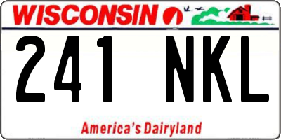 WI license plate 241NKL