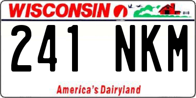 WI license plate 241NKM