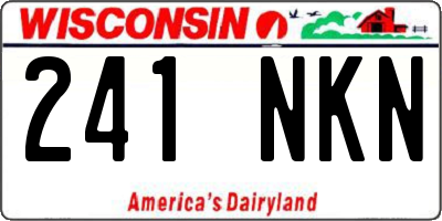 WI license plate 241NKN