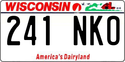 WI license plate 241NKO