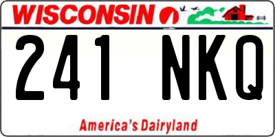 WI license plate 241NKQ