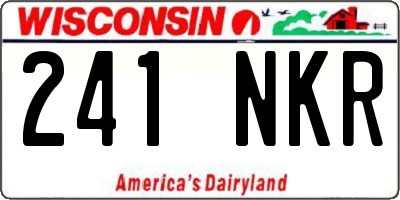 WI license plate 241NKR