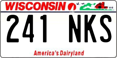 WI license plate 241NKS
