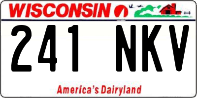 WI license plate 241NKV