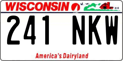 WI license plate 241NKW