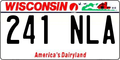 WI license plate 241NLA