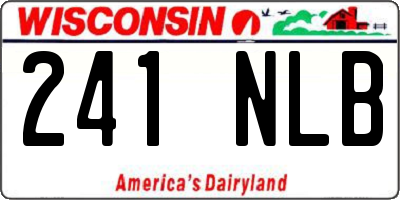 WI license plate 241NLB