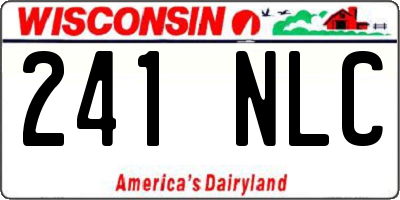 WI license plate 241NLC