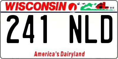 WI license plate 241NLD