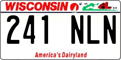 WI license plate 241NLN