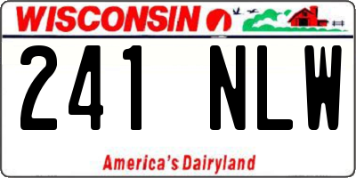 WI license plate 241NLW