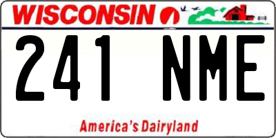 WI license plate 241NME