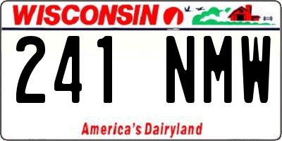 WI license plate 241NMW