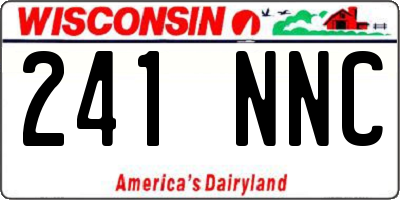 WI license plate 241NNC