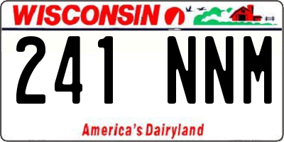 WI license plate 241NNM