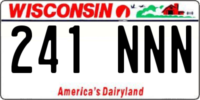 WI license plate 241NNN