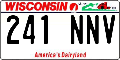 WI license plate 241NNV