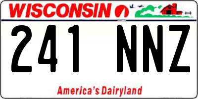 WI license plate 241NNZ