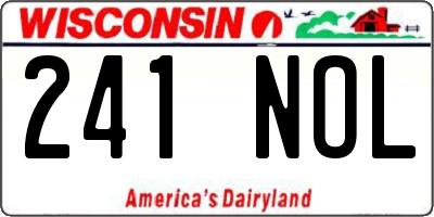 WI license plate 241NOL
