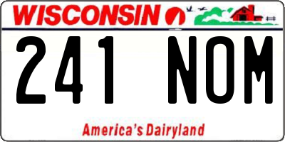 WI license plate 241NOM