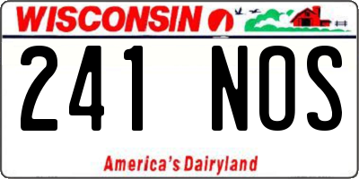 WI license plate 241NOS