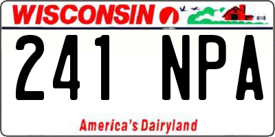 WI license plate 241NPA