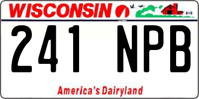 WI license plate 241NPB