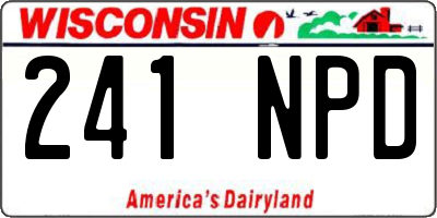 WI license plate 241NPD