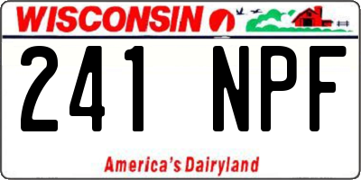 WI license plate 241NPF