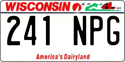 WI license plate 241NPG
