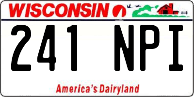WI license plate 241NPI