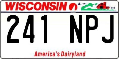 WI license plate 241NPJ
