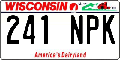 WI license plate 241NPK