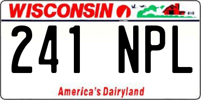 WI license plate 241NPL