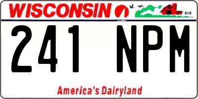WI license plate 241NPM