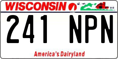 WI license plate 241NPN