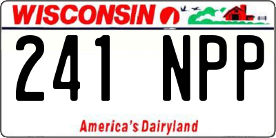 WI license plate 241NPP