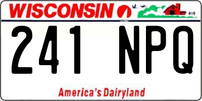 WI license plate 241NPQ