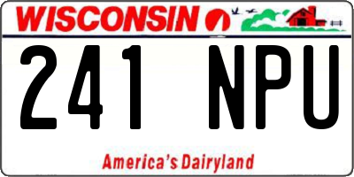 WI license plate 241NPU