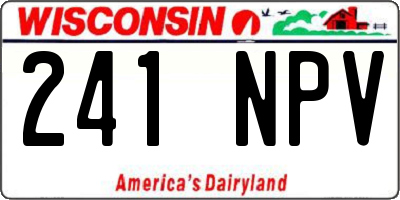 WI license plate 241NPV