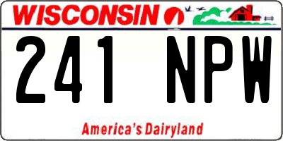 WI license plate 241NPW