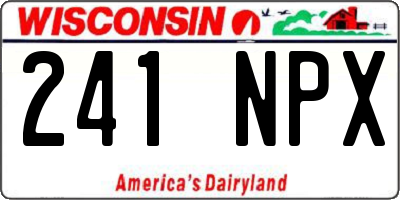 WI license plate 241NPX