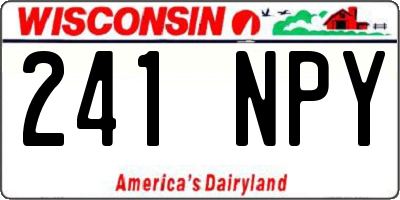 WI license plate 241NPY
