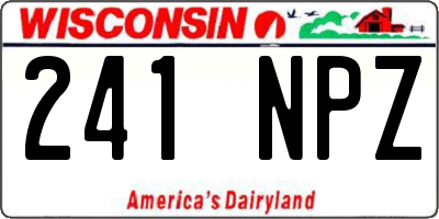 WI license plate 241NPZ