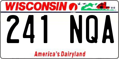 WI license plate 241NQA