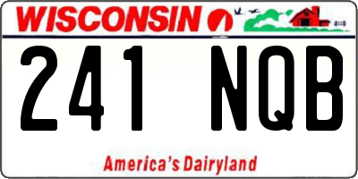 WI license plate 241NQB