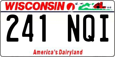 WI license plate 241NQI